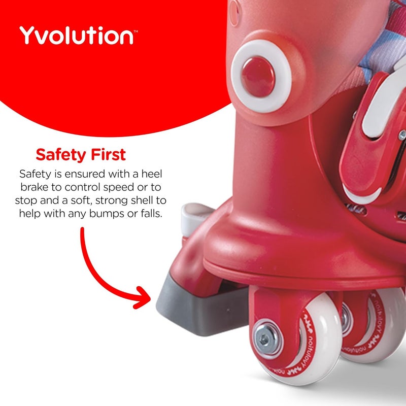 Yvolution Learner Twista Skates – 2-in-1 Adjustable Kids Roller Skates for Ages 2+ – Converts from Tri-Wheel to Inline Skates – No Tools Needed – US Size 7-11 - Image 5